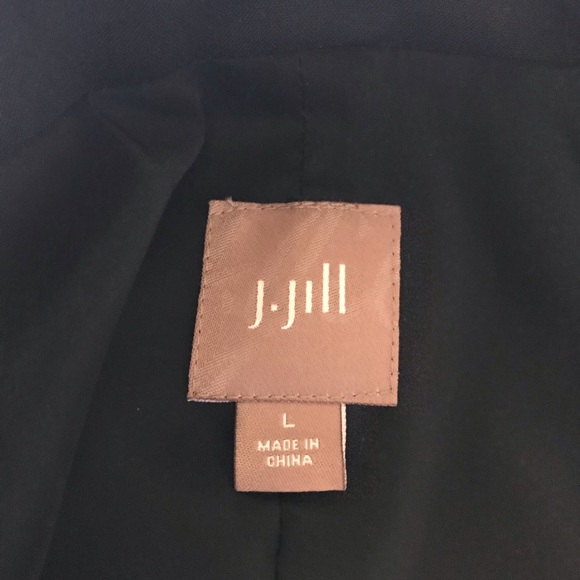 J Jill collared vest L navy - Picture 3 of 4